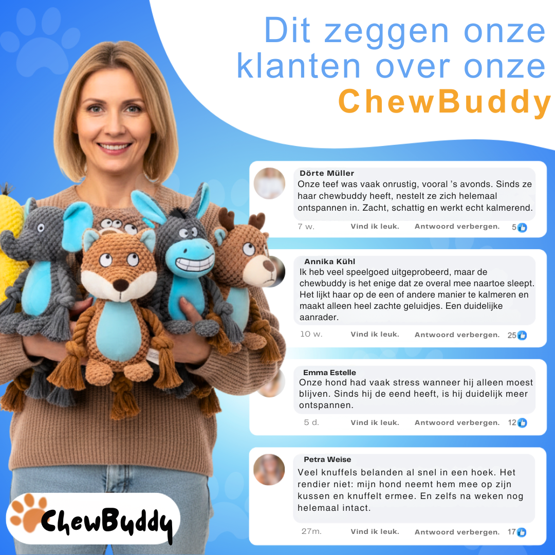 Chewbuddy – om te trekken, kauwen en lief te hebben