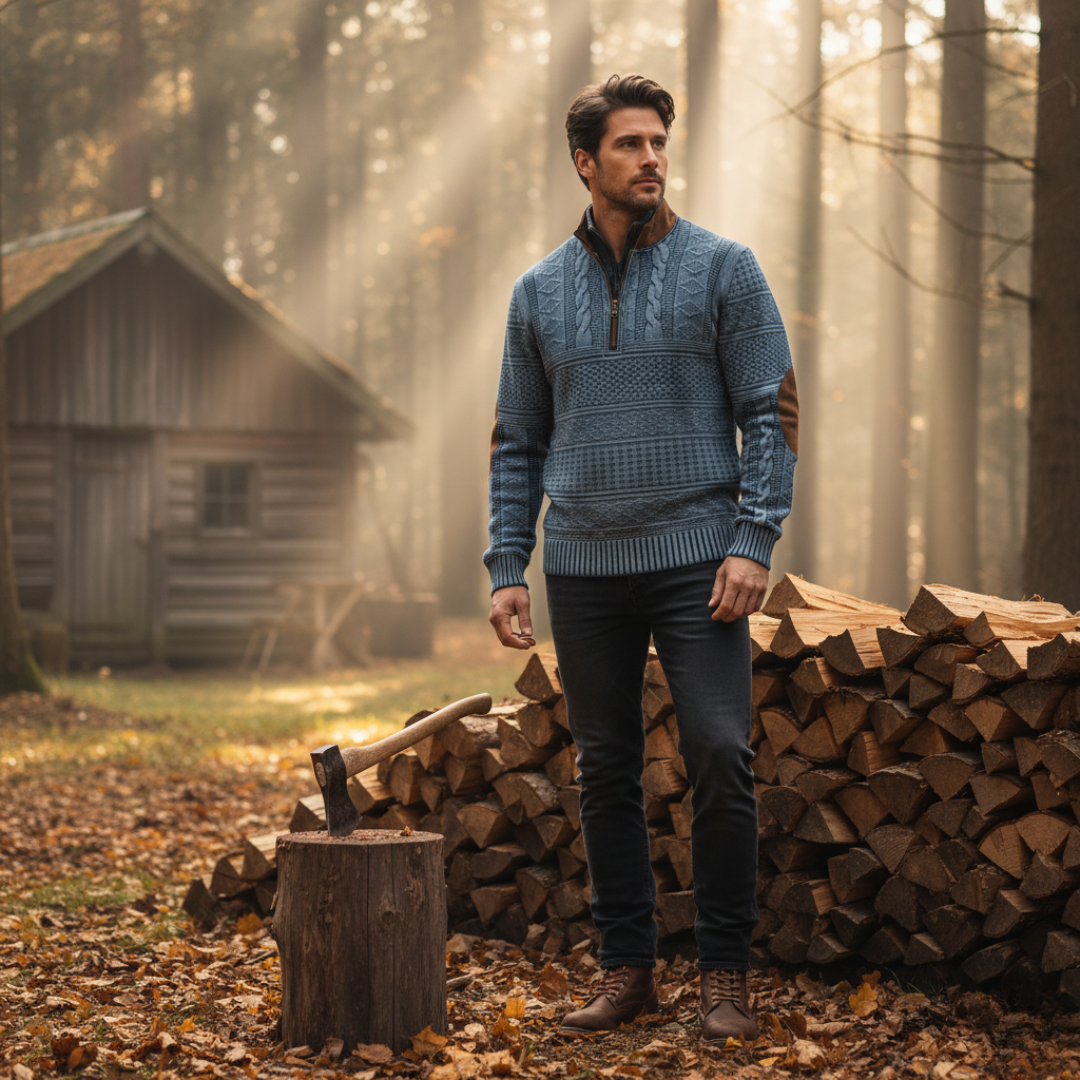 Anton | Gebreide trui met ritssluiting